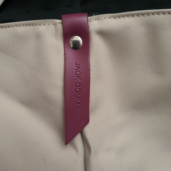 Jack Gomme Nylon Leather Strap Tote Bag New without Tag + FREE GIFT - Picture 10 of 11
